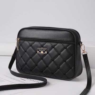 Borsa quadrata piccola da donna Borsa a tracolla con griglia ricamata Borsa da donna per madre Borsa a tracolla Borsa multiscomparto di grande capacità