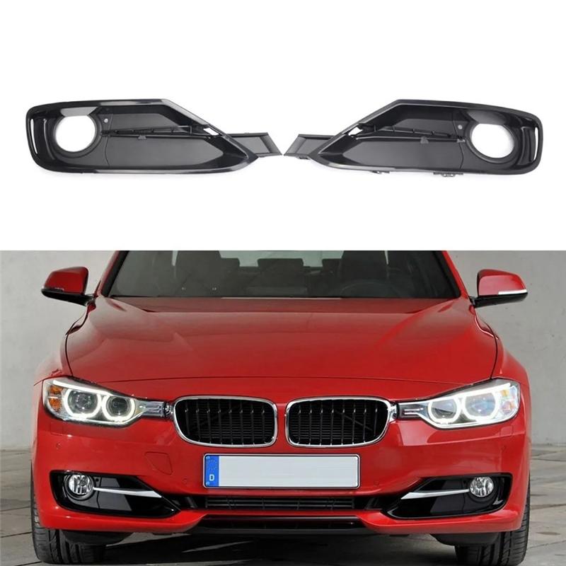 ABLZ-Front Fog Light Bezel Cover Without Decorative Strips For BMW 3 Series F30 F31 2011-2017 Fog Light Grille Trim Accessories