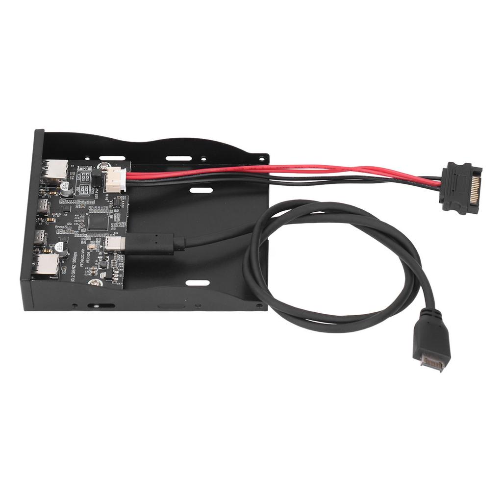 USB 3.2 Gen2 Frontpanel-Hub 10 Gbit/s 4 Anschlüsse Diskettenlaufwerksschacht 3,5-Zoll-Hub 19-Pin auf Typ C Frontpanel