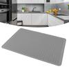 Dish Drying Mat Silicone Non Slip Heat Resistant Hot Pot Dish Pad for Kitchen Counter Table Under Sink Drawer Liner