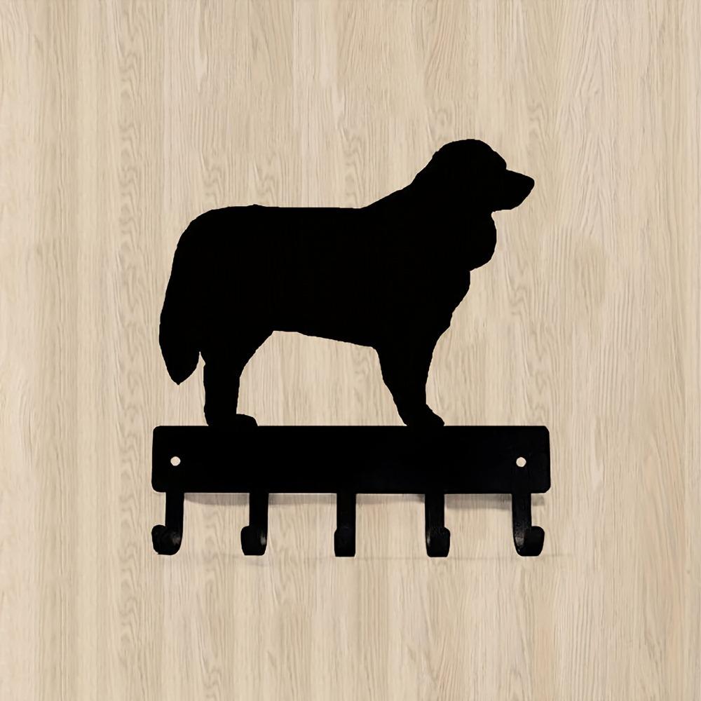 1pc Bernese Mountain Dog Metal Wall Art Key Hanger Wall Mounted Hook TY2167-6in