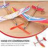 Toyvian 10 PCS Rubberband Powered Airplane Kits Flying Glider Planes Toys Windup Flying Copter Toys Handout Glider Model Kids Party Favors