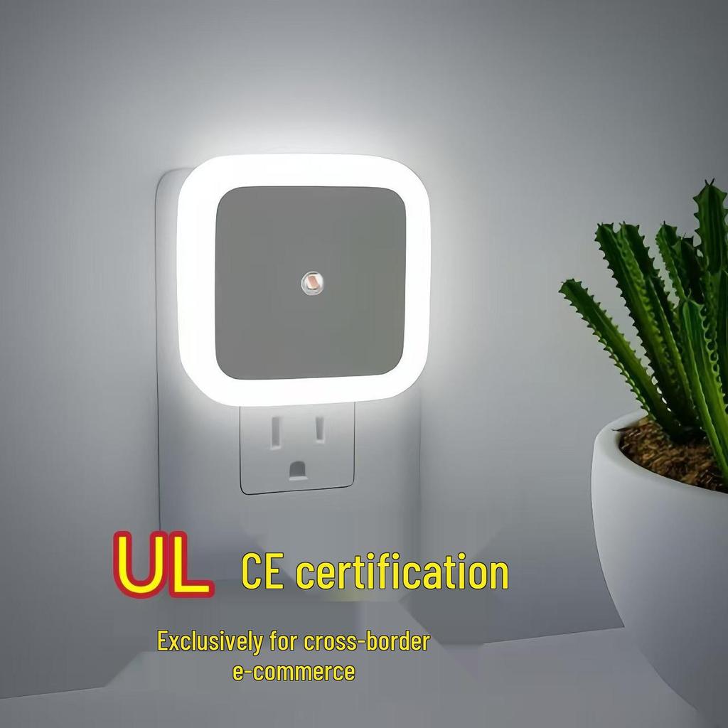 Smart LED Night Light with Dual Standard Socket and Energy-Saving Sensor
