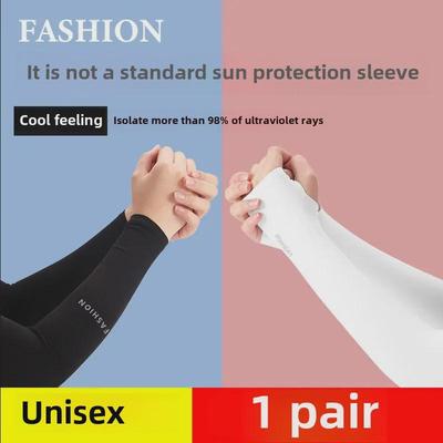 Solskyddande armhylsor i is-siden för män och kvinnor - UV-skydd, Tunna handskar för bilkörning och cykling