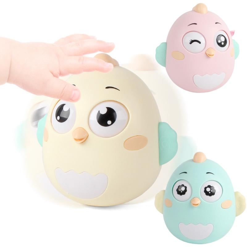 Cute Chick Baby Toddler Plastic Wobbler Toy With Built-in Bell Perfect For Sensorial Development Brand Ruicheng