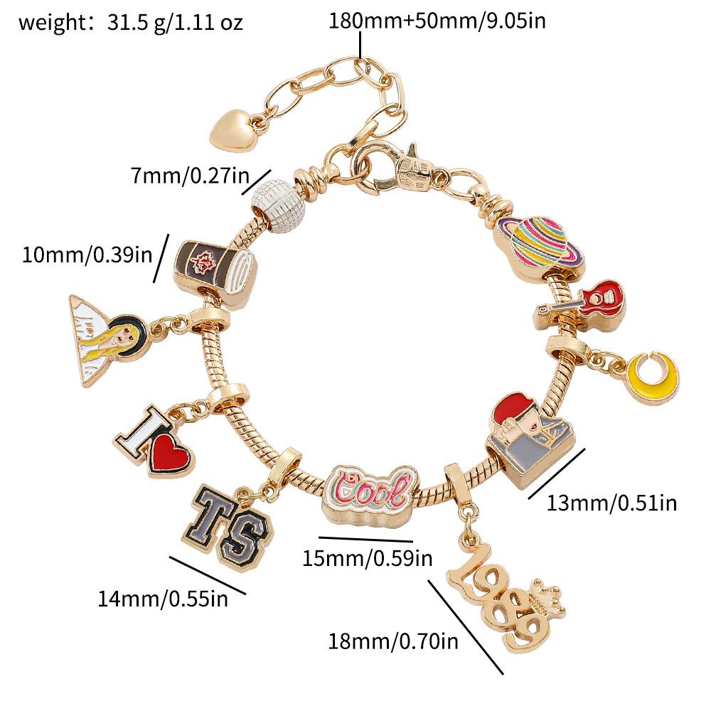 Fashion Jewelry for Charm Bracelet Gold Plated Copper Alloy Unisex Anniversary Gift
