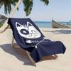 Einäugiges Piraten-Windkatzenmuster Polyester-Mikrofaser Strandtuch ist sehr saugfähig, geeignet für Schwimmen und Strandausflüge
