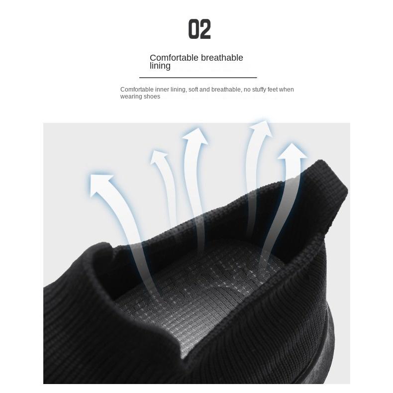 Socks Mouth Lässige Herrenschuhe Bequeme Slip-on Leichte Einzelschuhe Sommer Mesh Atmungsaktive Jugendschuhe