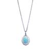 Romantische blaue Taube 925 Silber & Ovaler Seeablagerungsjaspis Dreiteiliges Set