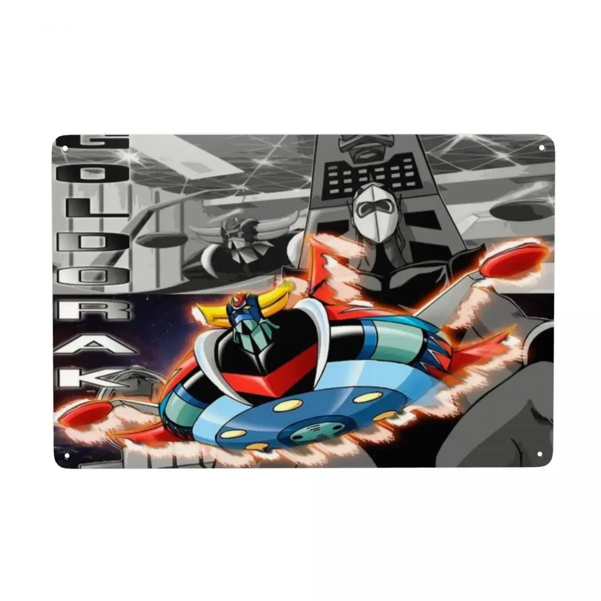 

Goldrake Goldorak аниме Mazinger Z металлическая жестяная вывеска прямоугольник НЛО робот Grendizer знаки доска бар кафе ресторан настенный художественный декор 20x30cm