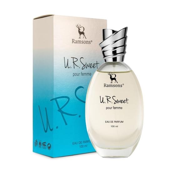 Ramsons - U R SWEET Eau De Parfum | 100 ML | TN - Pesca, Prugna, Fiori d'arancio| MN - Miele, Gelsomino, Rosa | BN - Ambra, Legnoso