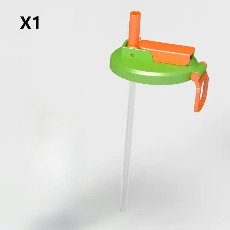 1pcs Soda Can Lid and Silicone Straw Soda Can Lid Reusable Suitable for Canned Beverages Beer Juice 1pcs with Straws