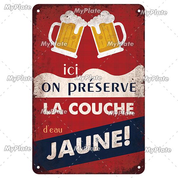 BU BAR Vin Beer Metal Sign Vintage Plaque Alcohol Tin Sign Plate Wall Decor For Bar Club Man Cave Art Jim Beer Poster Custom
