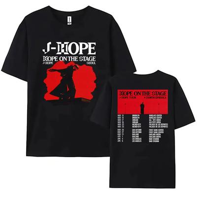 Women T-Shirt Kpop J-Hope Hope World Tour 2025 Tshirt Unisex Casual Top Summer O-Neck Loose Short Sleeve Tees Streetwear