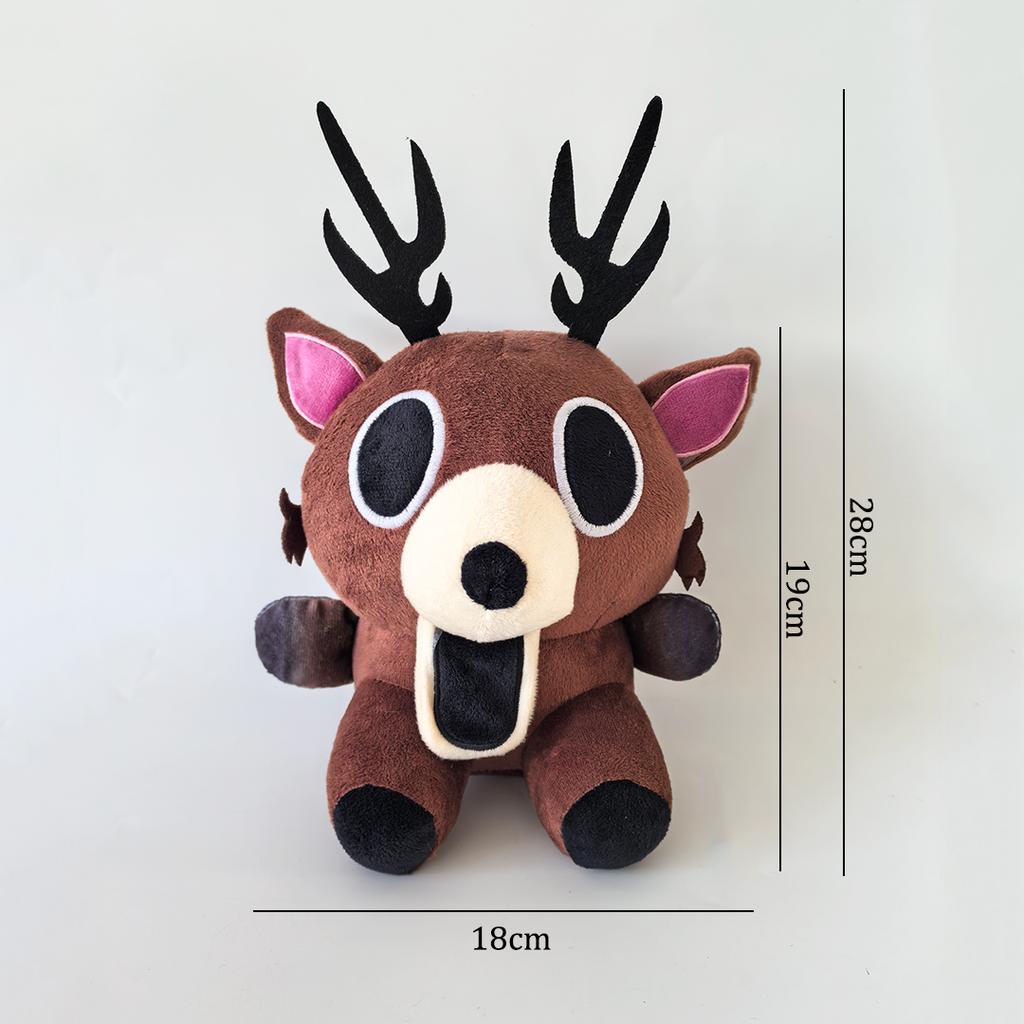 TreasuringU  New 99 Night In Forest Plush Game Brown Stand Sit Elk Deer White Owl Stuffed Doll Kid Christmas Gifts