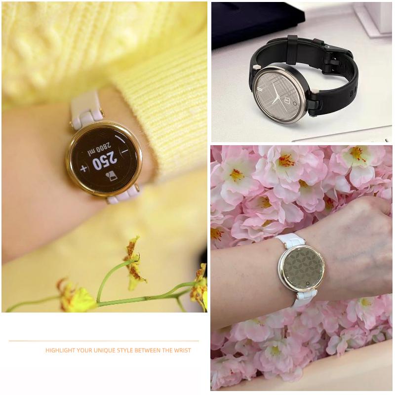 Genuine Leather Sports Watchband Straps Women's Bracelet Silicone Stainless Steel Belt For Garmin Lily Smart Watch Accessories