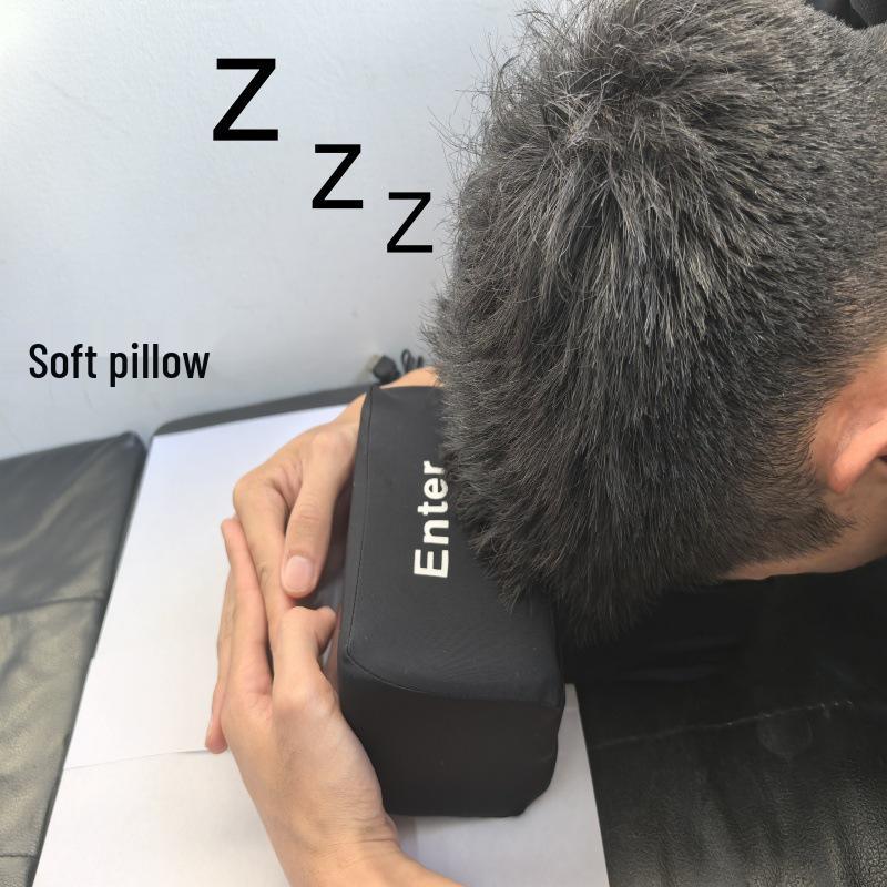 Giant USB Enter Key Pillow for Stress Relief and Napping
