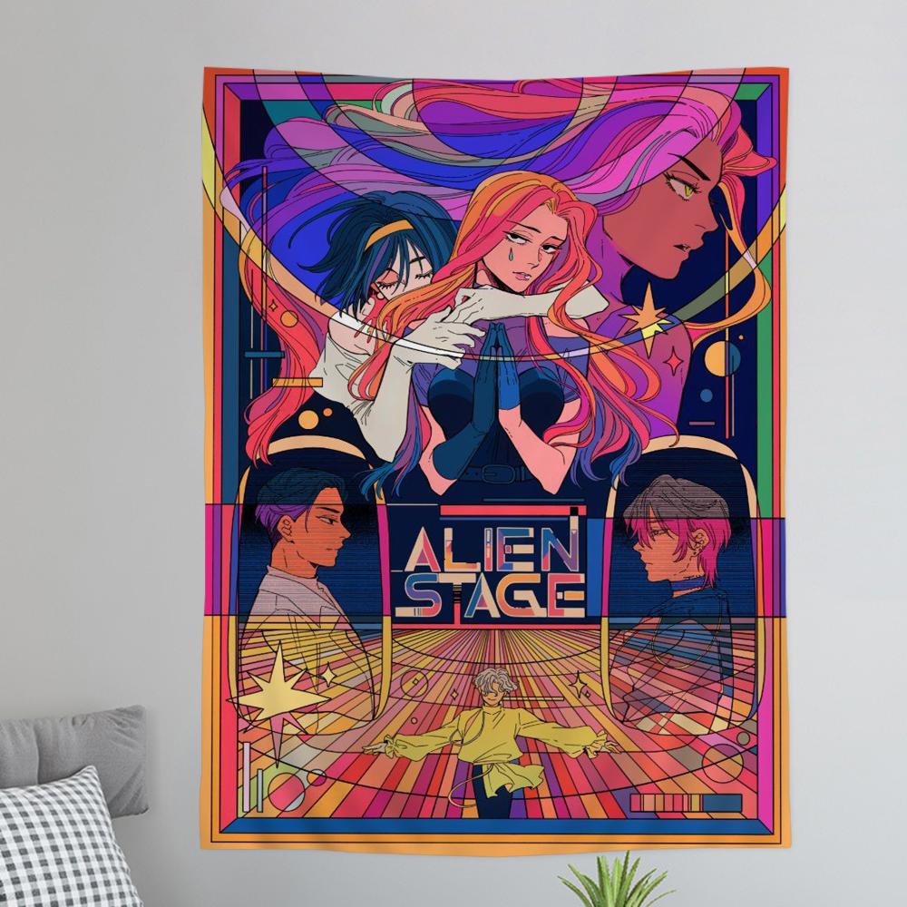 Anime Alien Stage Printed Large Wall Tapestry Cheap Hippie Wall Hanging Bohemian Wall Tapestries Mandala INS Home Decor