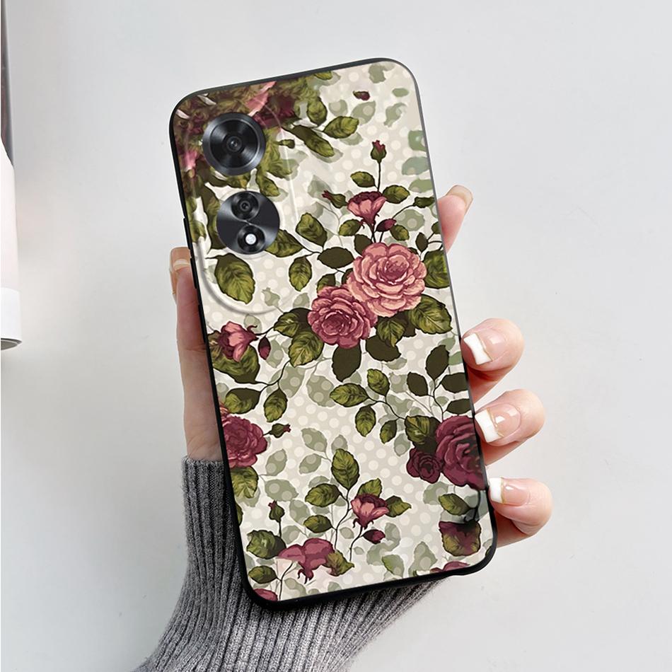 For Oppo A60 CPH2631 Case Cute Bear Cartoon Frog Painted Shockproof Soft Back Cover for Oppo A60 OppoA60 A 60 4G Silicone Bumper