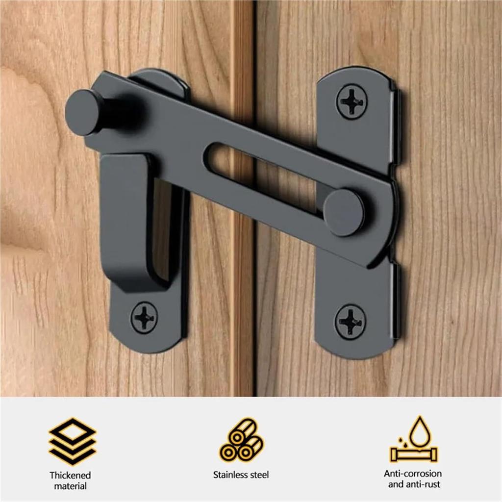 Flip Latch 8 Pcs Stainless Steel Sliding Barn Door Lock Multi-Purpose Hardware Gate Latches Safety Latches for Wooden Furniture Window Closet for