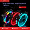 120mm PC Case Fan Cooler Adjustable De-vibration Rubber Led Computer Cooling Fan 12V Mute Ventilador PC Computer Cool Fan