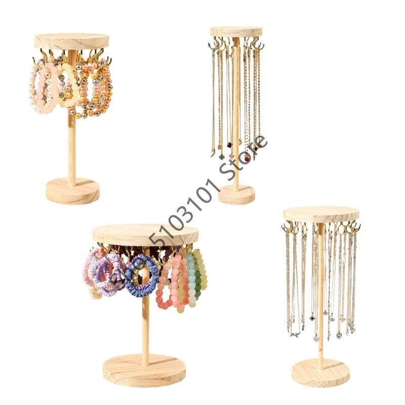 Jewelry Display Holder Necklace Earrings Bracelets Display Stand Desktop Jewelry Storage Rack With Hooks