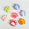 Cartoon Resin Refrigerator Magnets Set of 7 Large Paw Print Decorative Magnets for Kitchen Office Locker Whiteboard Home Decor