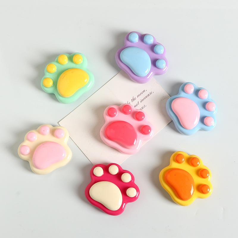 

Cartoon Resin Refrigerator Magnets Set of 7 Large Paw Print Decorative Magnets for Kitchen Office Locker Whiteboard Home Decor One Size