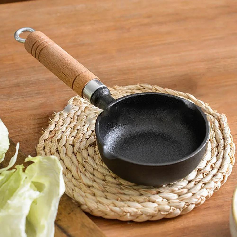 Kulinarisches Must-Have Tragbare 13cm Gusseisen-Bratpfanne Geeignet für alle Kochanforderungen auf Für Induktions- oder Gasherde