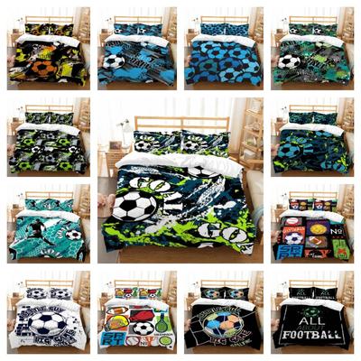 Unique Design Home Textiles Bedding Cover Set Football Painting Bedclothes Vintage Comforter Duvet Cover Set