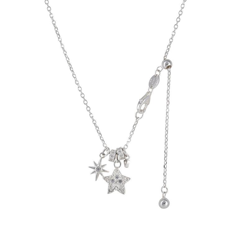Multi Layer Pendant Necklace With Full Diamond Five Point Star Charm For Women Fashion Edgy Sweet And Cool Luxury Minimalist Collarbone Chain