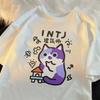 Summer Spring Unisexs Printed Short Sleeved Tshirt Fun Cat Tshirt Breathable Soft Fashion Cool Street Tshirt Y2k
