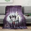1Pc Don'tStarve Print Flannel Blanket, High Quality Comfortable for All Seasons, Home Decor, Warmth and Comfort, Perfect for Christmas Gifts