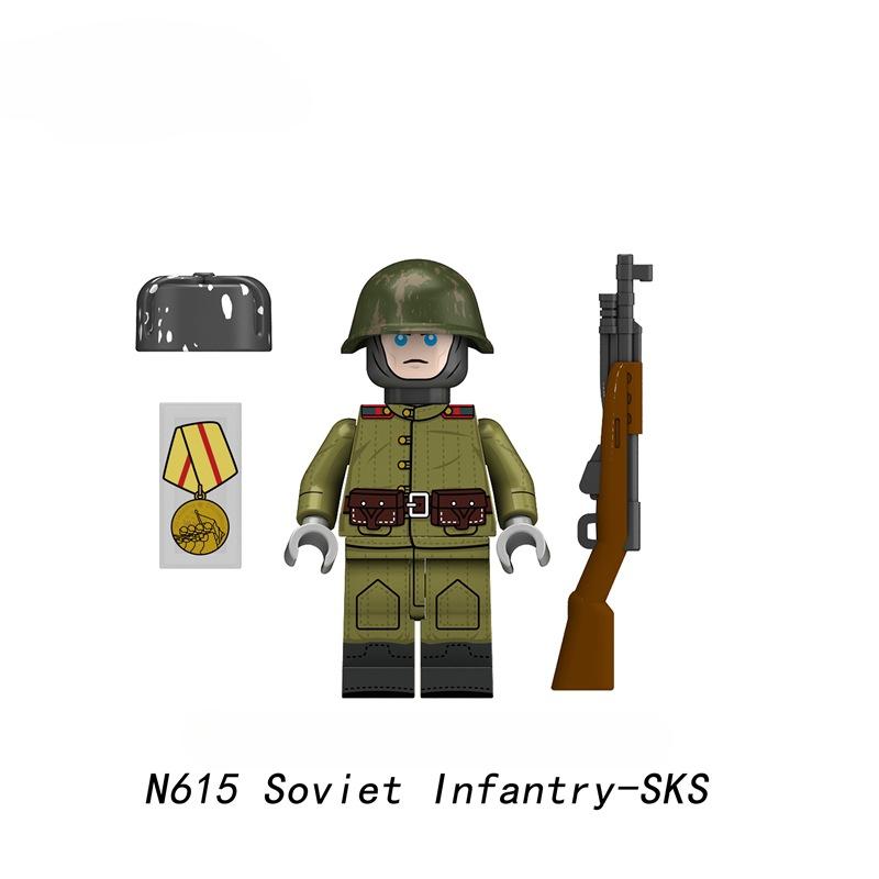 MOC Soldat Accesorii Bloc de construcție Figurine de acțiune Mini Personaje Jucării educaționale Crăciun Pentru Copii