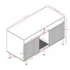 Mobile per Lettiere per Gatti con Tappetino Raccogli Sabbia, Mobile per Animali Domestici con Ripiano, Credenza/Mobile TV per Animali Domestici, senza Vaschetta per Lettiera, 120x50x66cm, Colore Noce