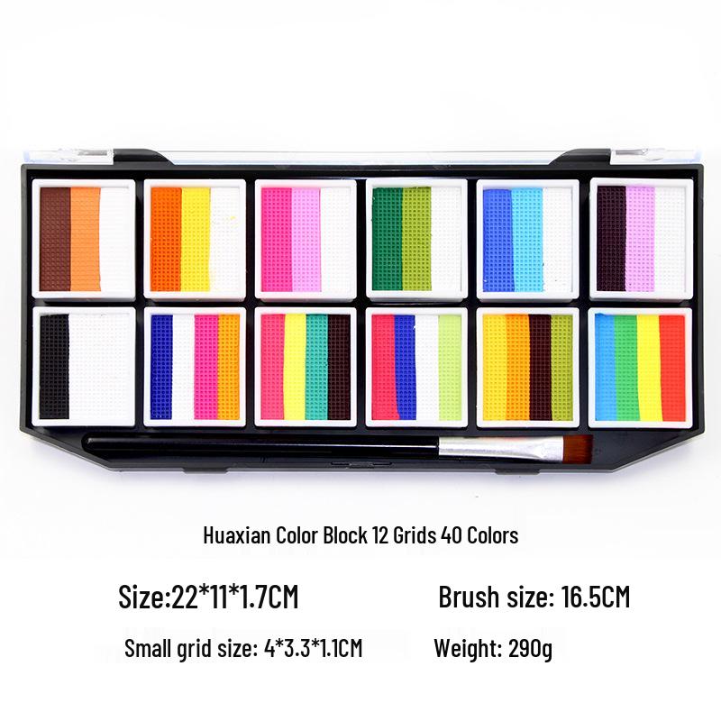 

Детский аквагрим для сцены, уличных выступлений и Хэллоуина - Радужные полоски (запасные)