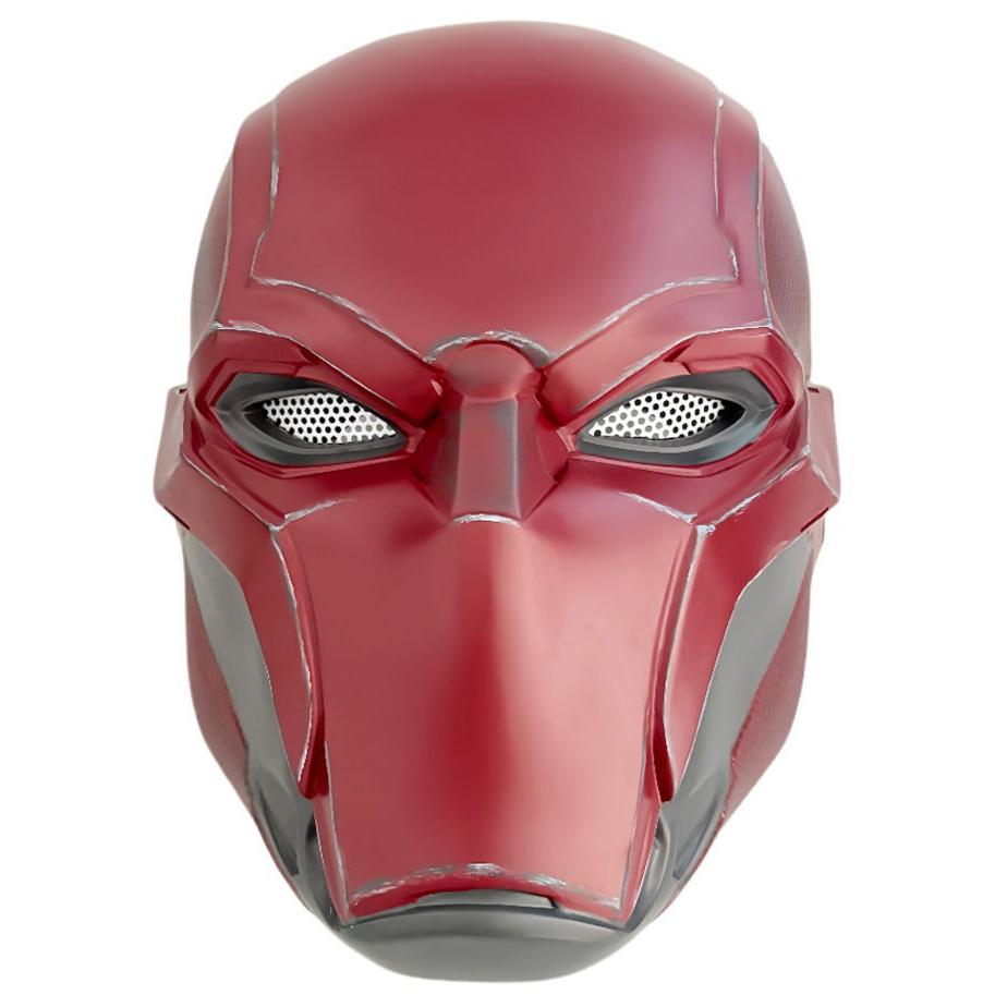 Red Hood Helmet Metallic Mechanical Style
