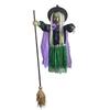 Flying Witch Decoration with Terrifying Lights Halloween Props Halloween Flying Witch Decor for Garden Yard Lawn Indoor