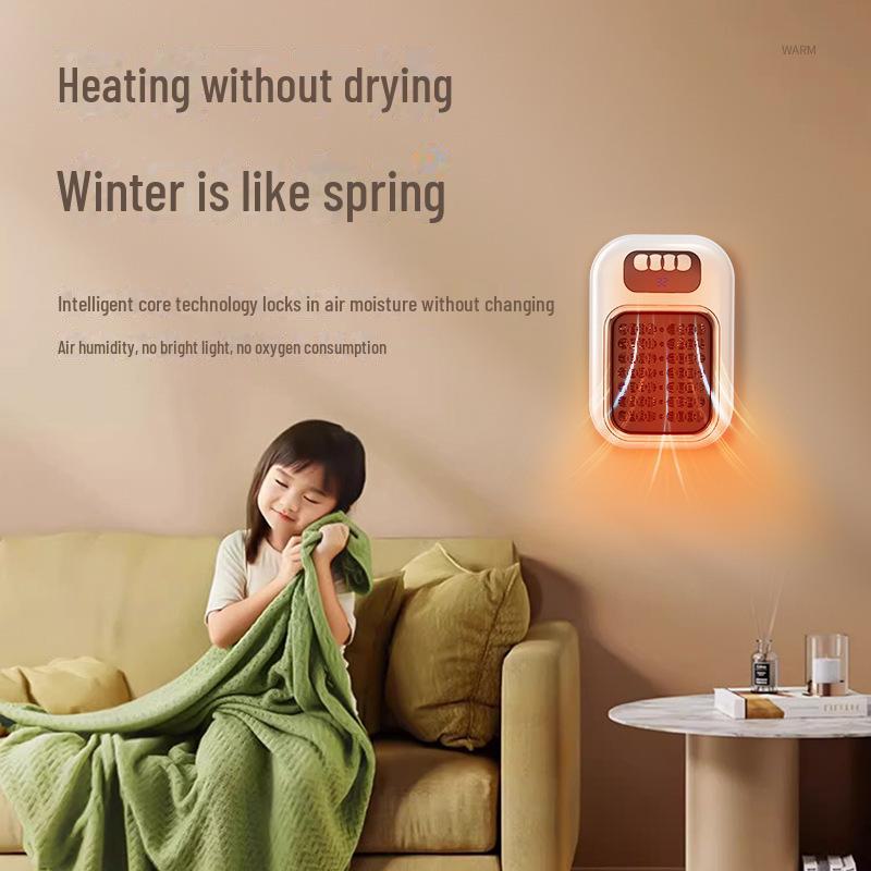 Mini solární elektrický ohřívač: Černý technický ventilátor pro vytápění domácností