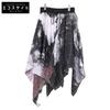 [Excellent Condition] 20-04990 World Map Print Asymmetrical Skirt 3 blackUsed