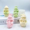 3D Snowman Hugging Christmas Tree Silicone Candle Mold DIY Handmade Candle Plaster Crafts Resin Cement Soap Mold Christmas Gift