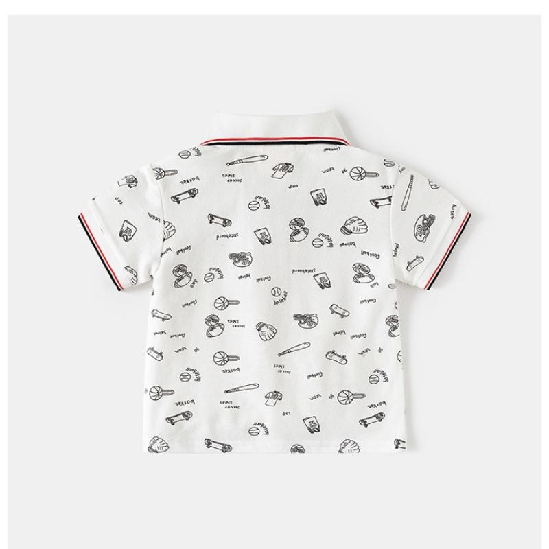 Children's Lapel Short-sleeved 2026 Children's Clothing Summer Boys' New Korean Version Half-sleeved Cotton Baby T-shirt Wholesale