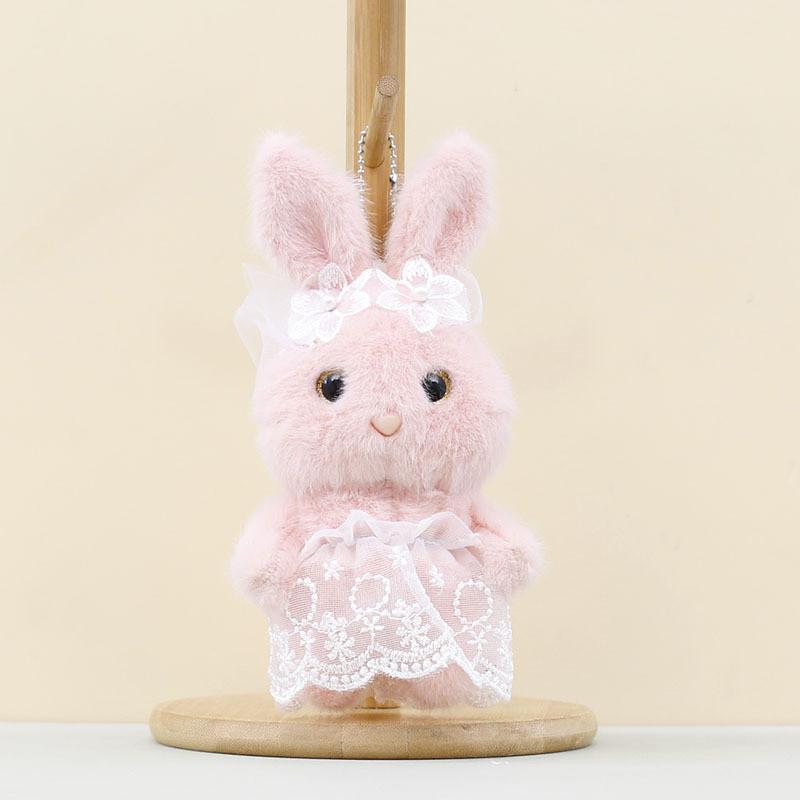 Cute Wedding Bear Plush Pendant Plush Keychain With Short Plush For Ideas Gift