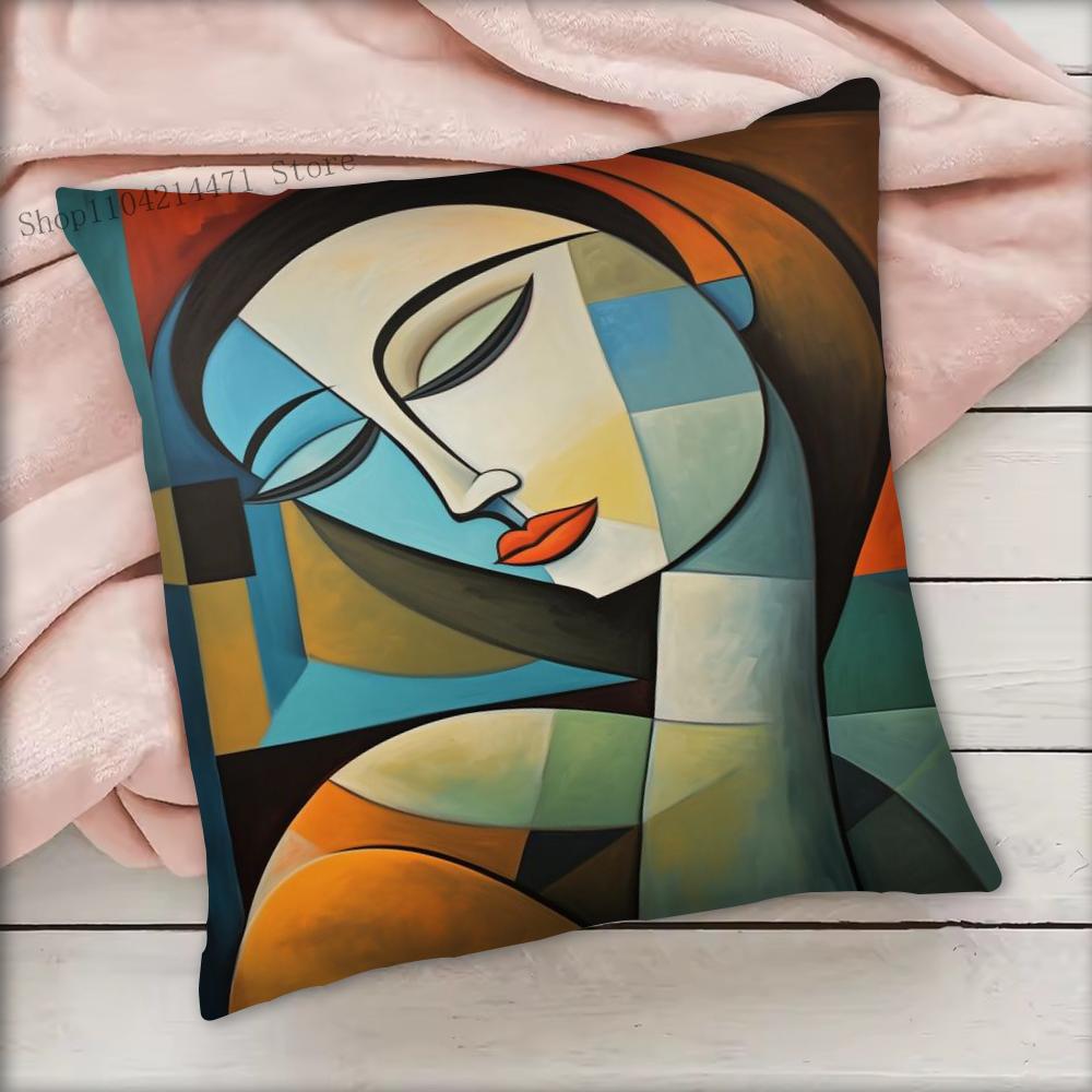 1pc Picasso Famous Paintings Art Pillow Case Square Bedroom Sofa Leisure Comfort Cushion Car Living Room Home Decoration