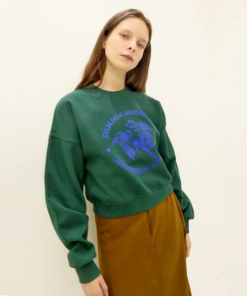 Укороченная толстовка Demi Gnimonic Iris Green_ Укороченная толстовка Iris Green Mtm Free