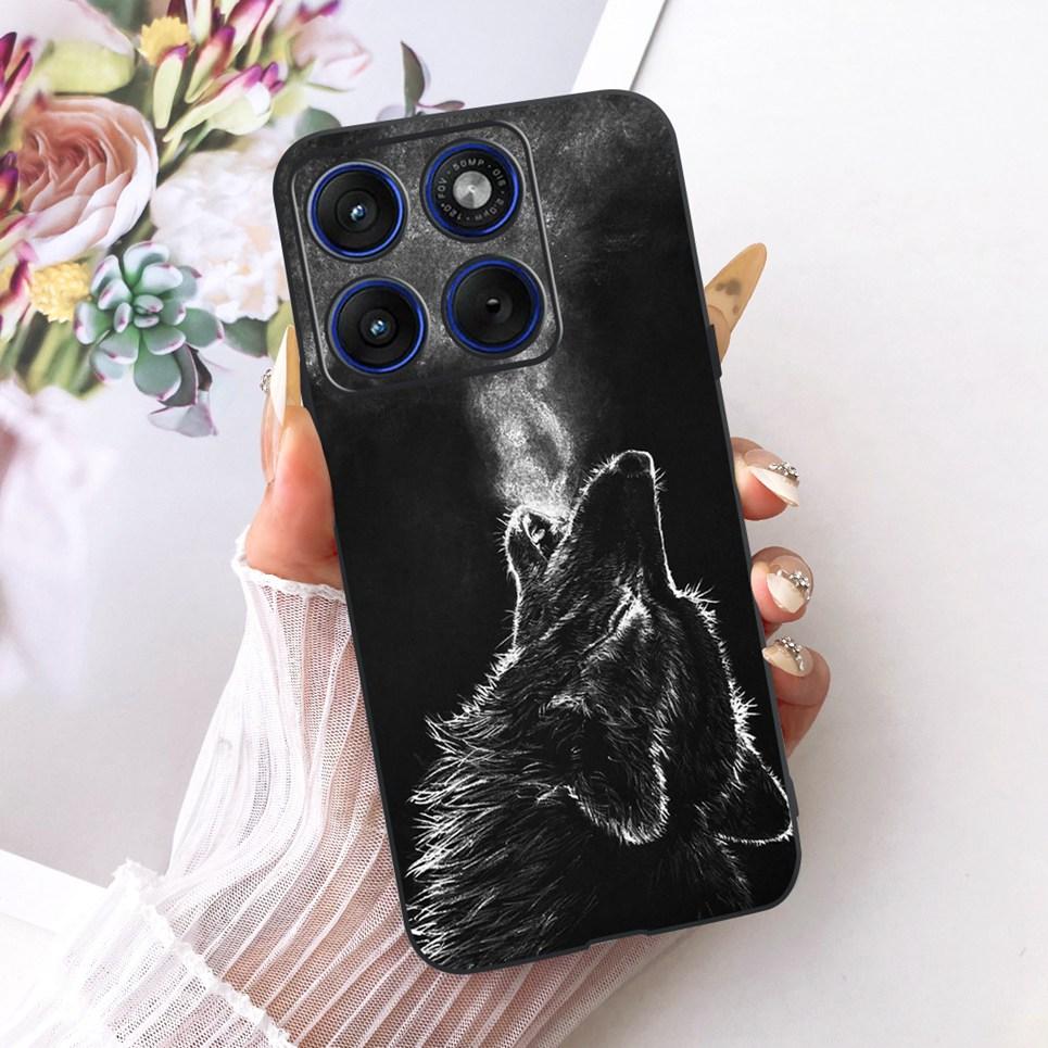 

For Motorola Edeg 70 Moto X70 Air Phone Case Cute Cat Dragon Cartoon Design Back Cover Black Soft Silicone Casing XT2601-2 Coque Motorola X70 Air