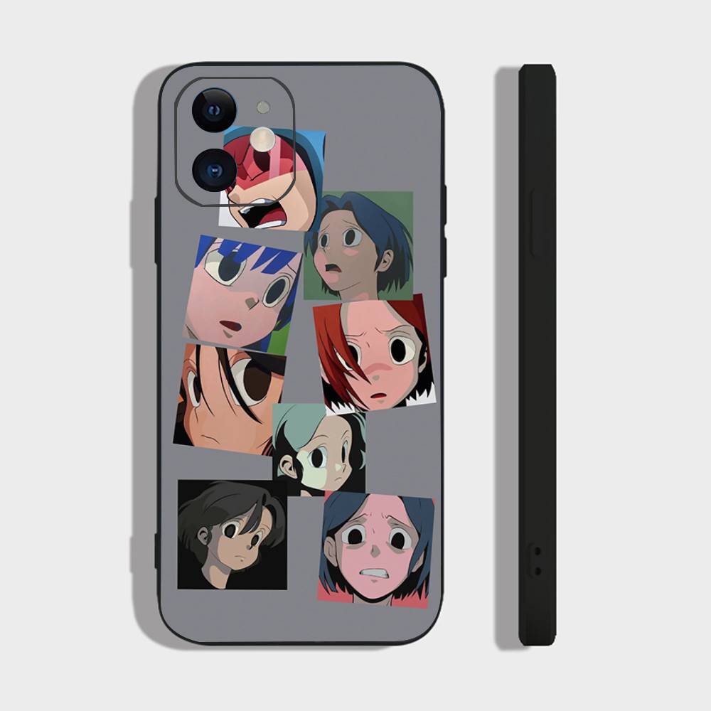 A-AOKIZY Animation Art Phone Case For IPhone 17 Air 16 15 14 13 Pro Max 11 12 Black Silicone Cover