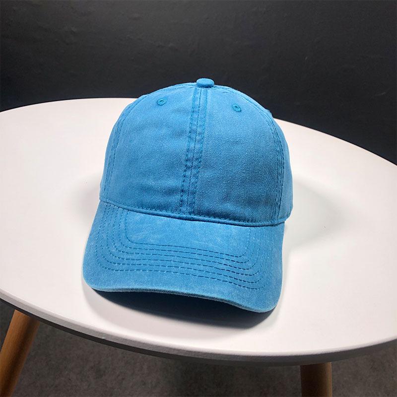 Retro washed cotton solid color baseball cap Korean version hipster street outdoor soft top cap