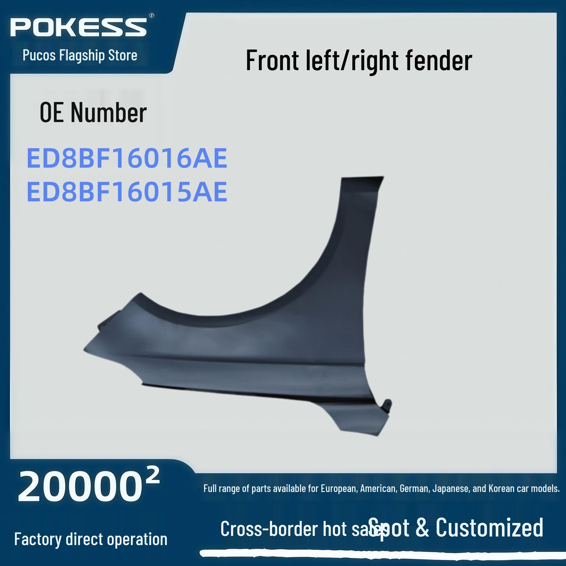 Compatible Fender for Ford Escort, Front Left/Right Front Right Fender
