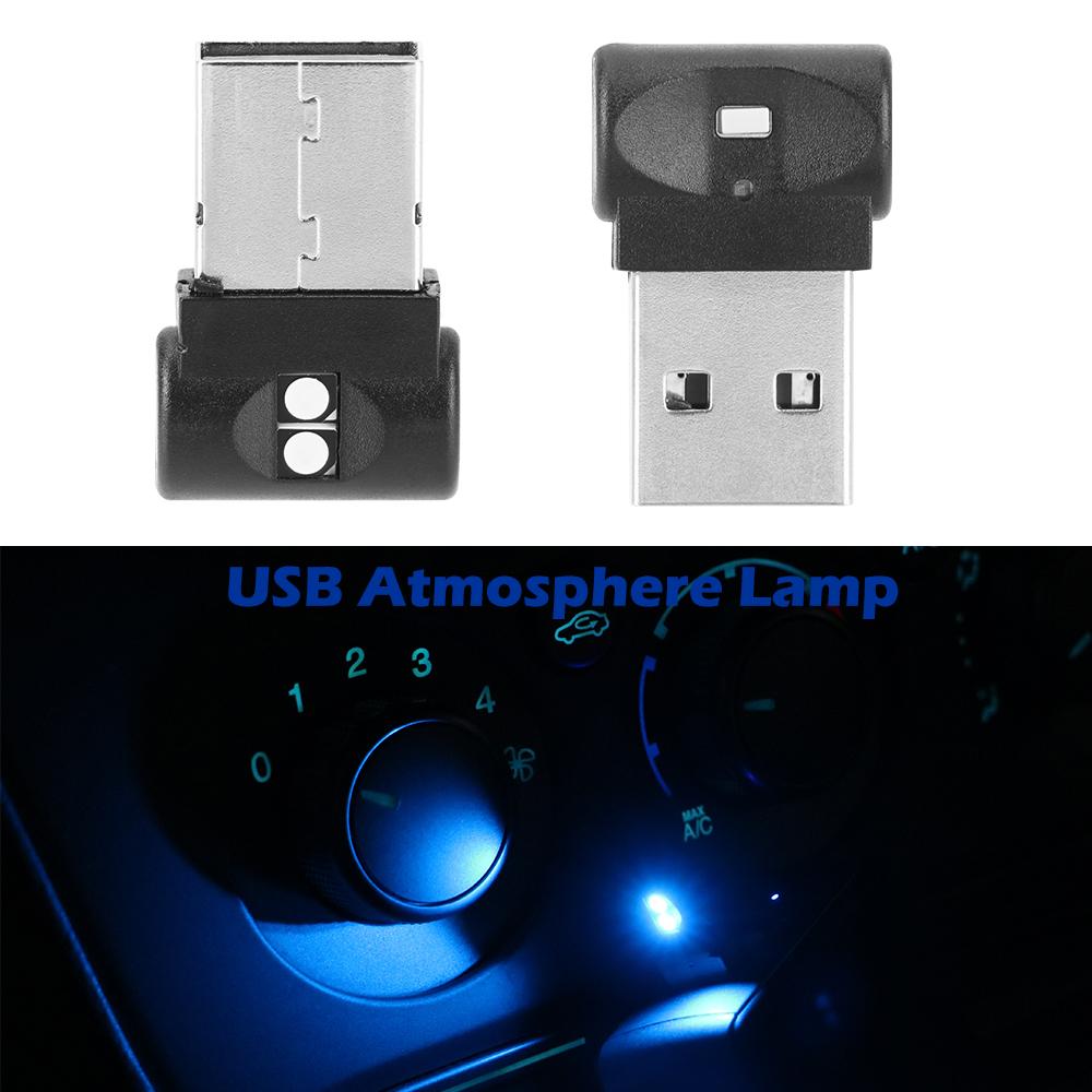 Mini USB Car Foot Light LED Atmosphere Light Colorful Decorative Lamp PC Auto Interior Plug And Play
